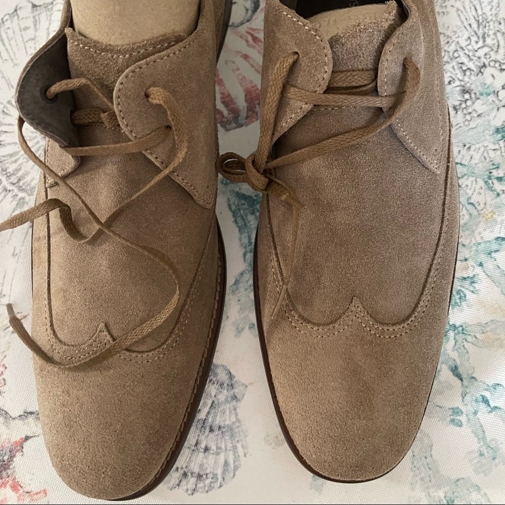 John Varvatos suede grey shoes never worn brand new.
